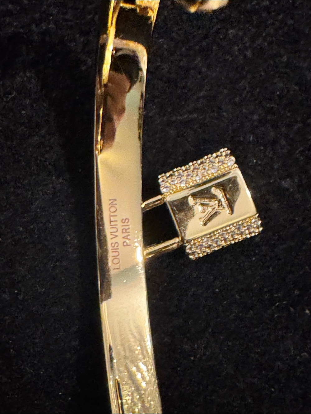Louis Vuitton Gold Padlock Cuff Bracelet - Picture 4 of 4